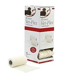 Bandage Kruuse Vet-Flex 4,5 mtr x 10cm wit 10 st