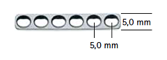 Botchirurgie dc-plaatje 40 mm 8 gaten