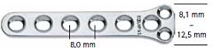 Botchirurgie phillips t-plaatje 36 mm 2 + 4 gaten