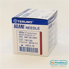 Naalden Terumo bruin 26g ½ 0,45x12 100 st