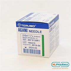 Naalden Terumo groen 21G 1½ 0,8x40 100 st