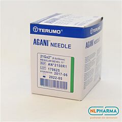 Naalden Terumo groen 21G 0,8x50 100 st