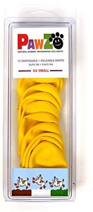 Pawz dog shoe, XXS, 3.8 cm, yellow, 12 pcs.