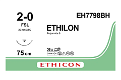 Ethilon EH7798BH usp 2-0 fsl 75 cm zwart 36 stuks