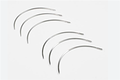 Hechtnaald 3/8 gebogen snijdend 13(26mm) rvs 12stuks B204-13