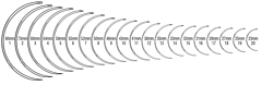 Hechtnaald 3/8 gebogen snijdend 9 (42mm) rvs 12 stuks B204-9
