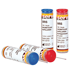 Hematocriet capillair blauw (zonder heparine) 100 stuks