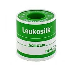 Leukosilk 9,2 mtr x 5 cm per stuk