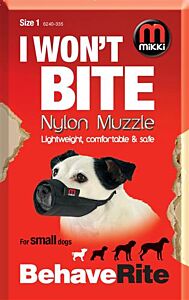 Muilkorf Mikki Nylon Hond maat 1