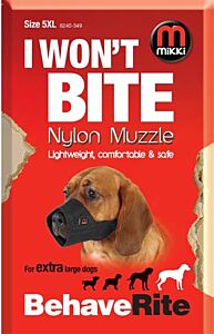 Muilkorf Mikki Nylon Hond maat XXXXXL (5XL)