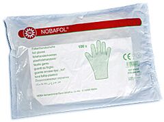 Onderzoekshandschoenen plastic kort geribd mt L 100 st