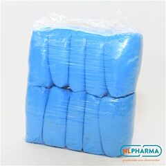 Overschoenen c.p.e. blauw dikte 25 micron 100st UITGESCHAKEL