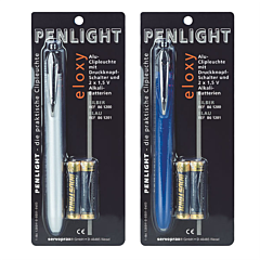 Penlight metaal wit met batterij