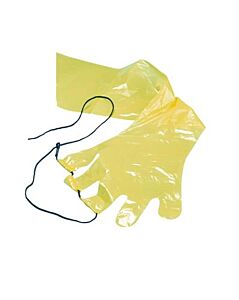 Lange onderzoekshandschoen KRUUSE varken, geel  5 pcs