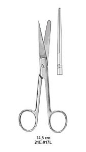 Schaar chir. 14,5 cm recht spits/stomp linkshandig