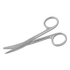 Schaar chirurgisch 14,5 cm gebogen stomp/spits