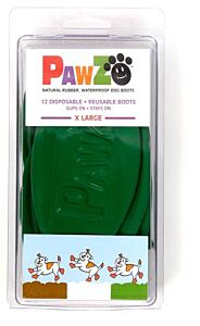 Pawz dog shoe, XL, 12.7 cm, dark green