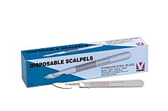 Scalpelmesjes met heft KRUUSE no 22, 10/pk