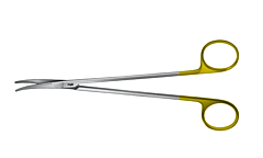 Schaar prepareer metzenbraun TC gebogen ST/ST 14,5 cm