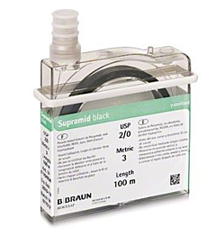 Supramid Braun USP 6 zwart 25 meter