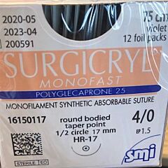 Surgicryl monofast ep-1,5 usp 4-0 hr17 75 cm 12 stuks