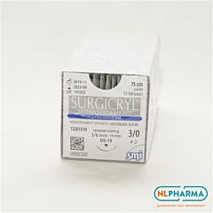 Surgicryl monofilament ep-2 usp 3-0 ds19 75 cm 12 stuks