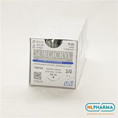 Surgicryl monofilament ep-2 usp 3-0 ds24 75 cm 12 stuks