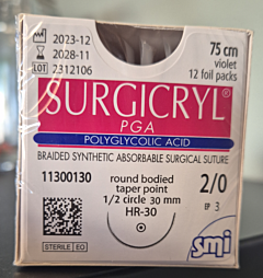 Surgicryl pga ep-3 usp 2-0 hr30 75 cm 12 stuks