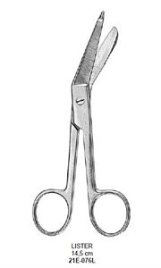 Verbandschaar lister 14,5 cm linkshandig