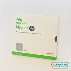 Mepilex AG 10 x 10 cm steriel  5 stuks