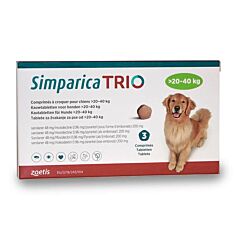 Simparica Trio voor honden > 20 – 40 kg 3 tabletten