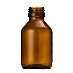 Medicijnfles 100ml bruin zonder dop 56 stuks