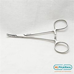 NL Pharma arterieklem halsted-mosq 12,5cm gebogen geribd