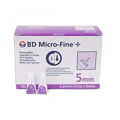 BD Micro-fine+Pennaalden 0,25 mm (31G) x5mm 100x UITVERKOPEN