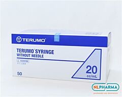 Terumo spuiten 3-delig 20ml excentrisch 50 stuks