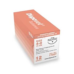 Dispovet Hechtdraad PGC 25 (USP 4-0 75 cm FS-2 naald) 12 st.
