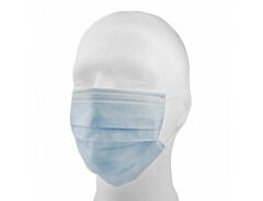 Mondneusmasker met elastische oorlussen, blauw, 50 stuks