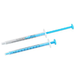 Spuiten 2-delig 1ml blauw 50 stuks