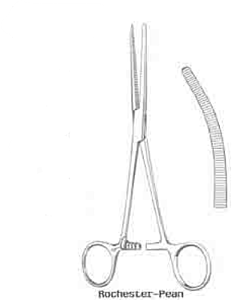 Arterieklem pean 18 cm gebogen