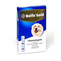 Bolfo Gold hond 250 4 x 2,5 ml pipet