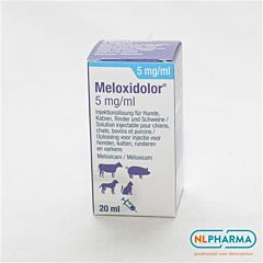 Meloxidolor 5 mg/ml opl. v. inj. hond/kat/rund/varken 20ml