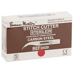 Stitch-cutters Short Swann Morton steriel 100 stuks nr.0420