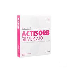 Actisorb Silver 220 Systagenix 10,5 x 10,5cm 10 stuks