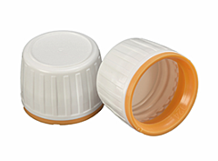 Dop wit voor PET Flessen met garantiesluiting geel 100 stuks