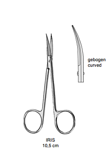 Schaar Iris gebogen 10,5cm