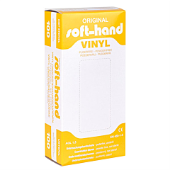 Onderzoekshandschoenen Vinyl soft-hand PF, S, 100st.