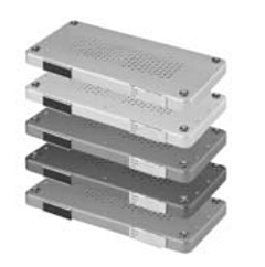 Instrumenten container deksel met scharnier 300 x 140 Silver