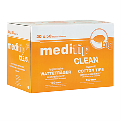 Swab watten Meditip cotton staaf grote prop 150mm 1000 stuks