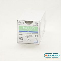 Daclon Nylon Monofil. ep 1.5 usp 4-0 ds 19mm 75cm 12 stuks