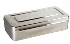 Instrumentendoos 25 x 12 x 6cm. rvs.